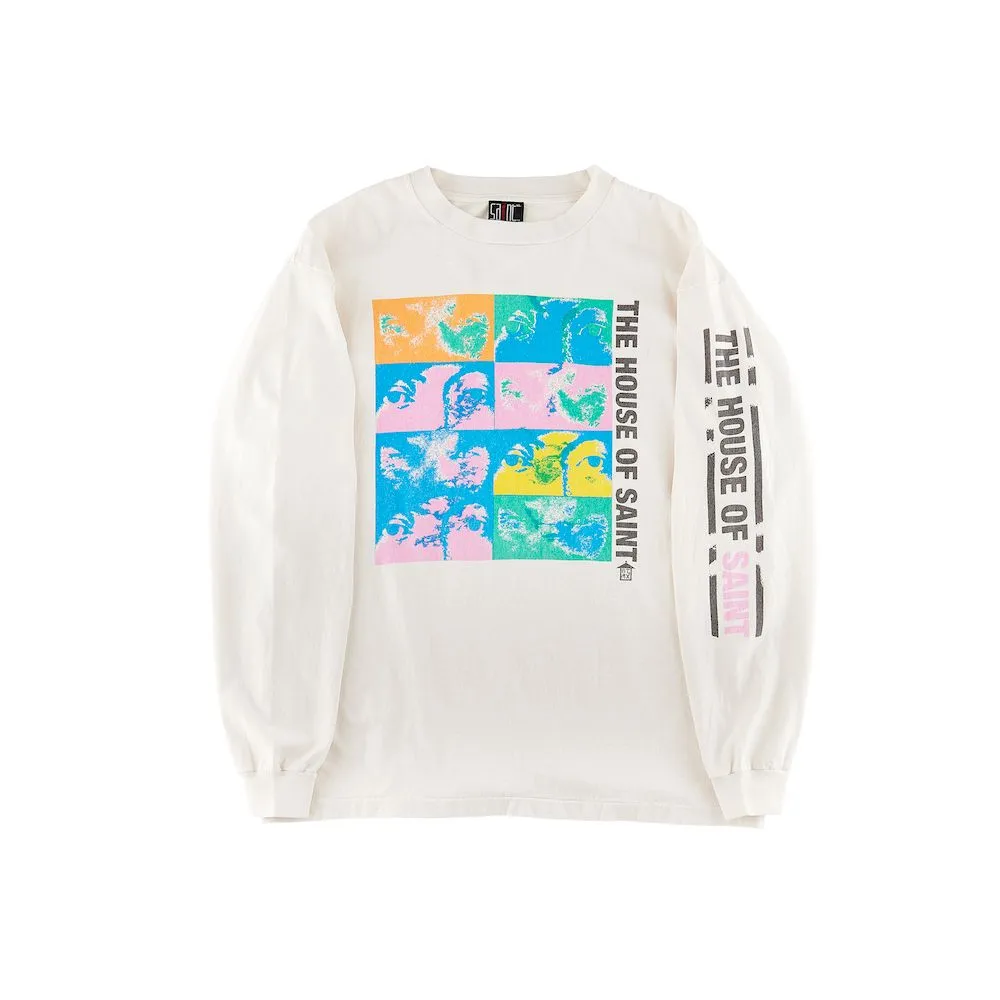 #SA62 SAINT pure cotton long-sleeved T P156 Color: White Size: S-XL